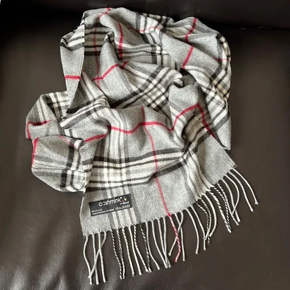 Cashmink Plaid Scarf - Picture 1 of 2